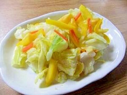 ざく切りキャベツの温野菜サラダ